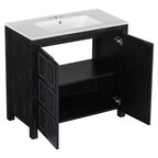 Tocador de baño de 72 pulgadas con tocadores dobles, mueble lavabo de baño con puertas de cierre suave y estante ajustable, Espresso