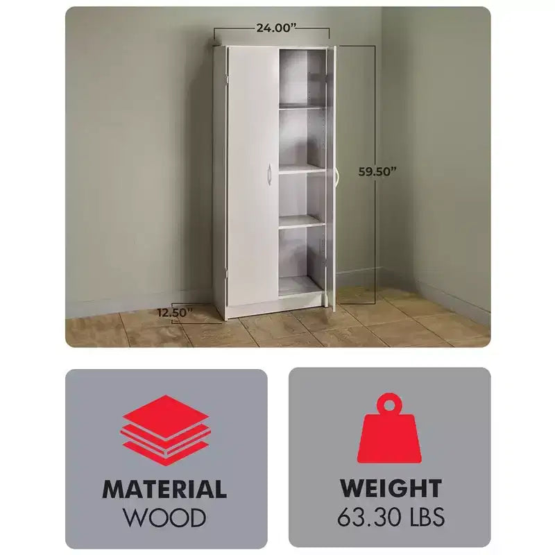 ClosetMaid Alacena de Despensa con Estantes Ajustables para Cocina, Gris