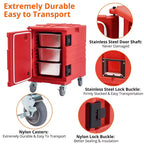 COZONY Calentador Portátil de Alimentos 82 QT, Ruedas de Carga de Doble Extremo de Calentamiento Eficiente para Reuniones Familiares Comedor