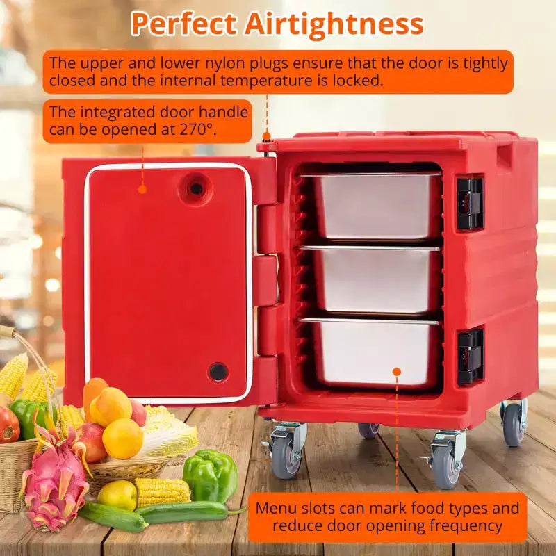 COZONY Calentador Portátil de Alimentos 82 QT, Ruedas de Carga de Doble Extremo de Calentamiento Eficiente para Reuniones Familiares Comedor