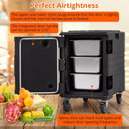 COZONY Calentador Portátil de Alimentos 82 QT, Ruedas de Carga de Doble Extremo de Calentamiento Eficiente para Reuniones Familiares Comedor