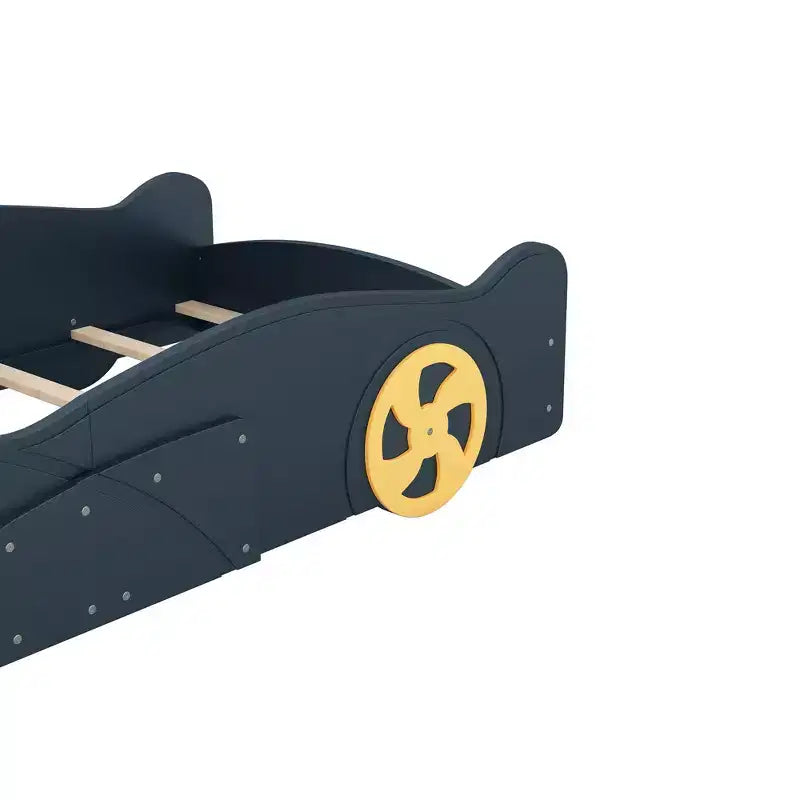 Cama plataforma GDFStudio Dean con forma de coche, ruedas y almacenamiento