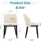 Juego de 2 sillas de comedor, sillas auxiliares de tela tapizada con asiento acolchado y patas de madera, sillas de comedor modernas para cocina, sala de estar