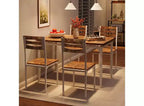 COZONY Juego de Mesa de Comedor de 5 Piezas, Mesa de Cocina y Sillas para 4 de Estilo Industrial, Diseño Rústico Moderno con Patas de Metal, Compacto y Ahorra Espacio