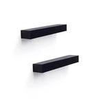 18.11 Estante flotante negro C para pared con soporte invisible, perfecto para la decoración de baño/dormitorio/cocina o exhibición de libros/plantas, fácil de instalar.