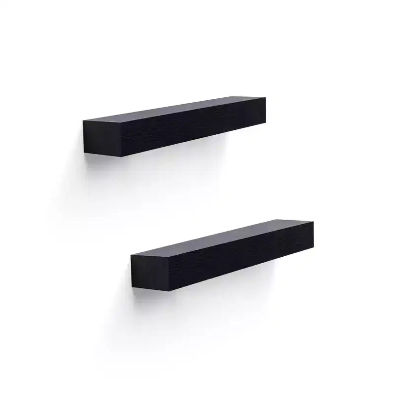 18.11 Estante flotante negro C para pared con soporte invisible, perfecto para la decoración de baño/dormitorio/cocina o exhibición de libros/plantas, fácil de instalar.