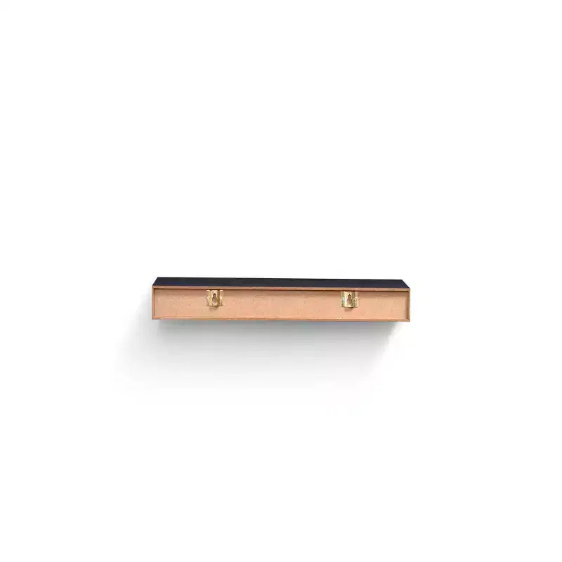 18.11 Estante flotante negro C para pared con soporte invisible, perfecto para la decoración de baño/dormitorio/cocina o exhibición de libros/plantas, fácil de instalar.