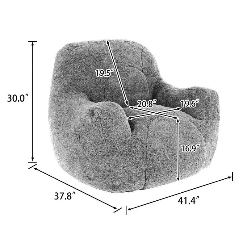 Puf TUYOHW capitoné con espuma viscoelástica y relleno suave, sillón cómodo para la máxima relajación en la sala de estar, blanco