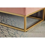 TUYOHW 58.6 Banco otomana de moda para pie de cama con almacenamiento, otomana de terciopelo de lujo, banco decorativo relleno de espuma suave con patas de hierro, capacidad de 227 kg