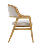 Christopher Knight Home Rosa, sillas de comedor tapizadas de madera de caucho de mediados de siglo (juego de 2)