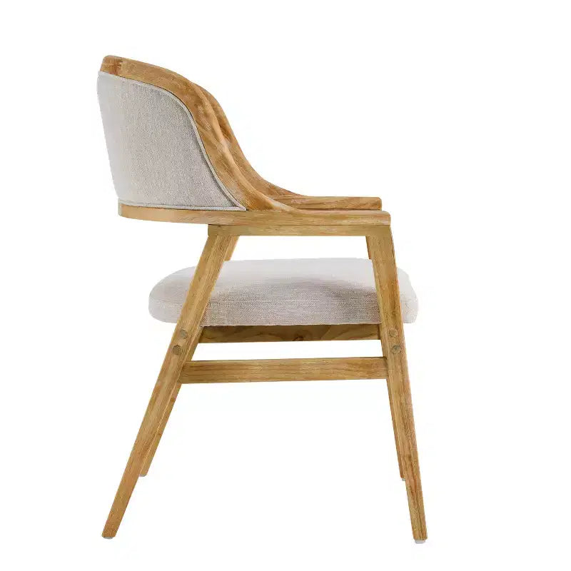 Christopher Knight Home Rosa, sillas de comedor tapizadas de madera de caucho de mediados de siglo (juego de 2)