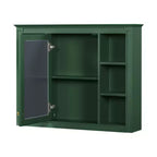 CASAINC 35 x 27.5 Espejo para baño con 6 estantes abiertos, gabinete de medicinas montado en la pared (sin tocador)