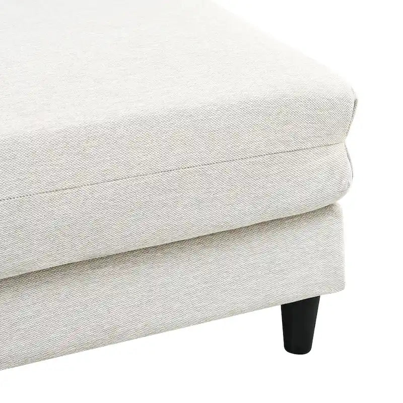 Sofá modular seccional con otomana y almohadas