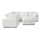 Sofá Seccional Modular de 6 Piezas con Chaise y Otomana
