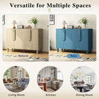 Mueble bufet de 4 puertas con estantes ajustables y tiradores en forma de arco