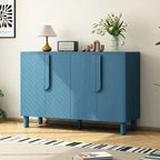 Mueble bufet de 4 puertas con estantes ajustables y tiradores en forma de arco