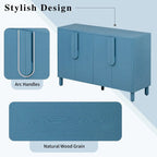 Mueble bufet de 4 puertas con estantes ajustables y tiradores en forma de arco