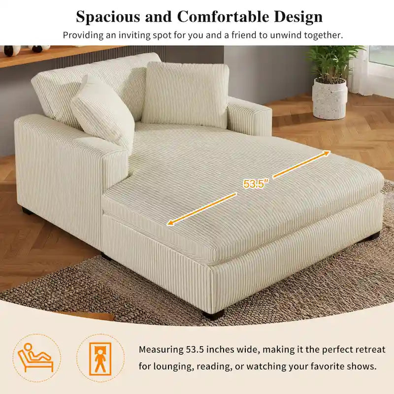 Sillón diván extragrande color beige