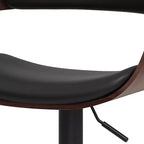 Taburete de bar ajustable Monaghan Bentwood negro - WyndenHall