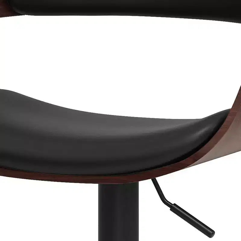 Taburete de bar ajustable Monaghan Bentwood negro - WyndenHall