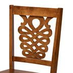 Juego de 2 sillas de comedor de madera Gervais en color marrón - Baxton Studio