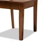 Juego de 2 sillas de comedor de madera Gervais en color marrón - Baxton Studio