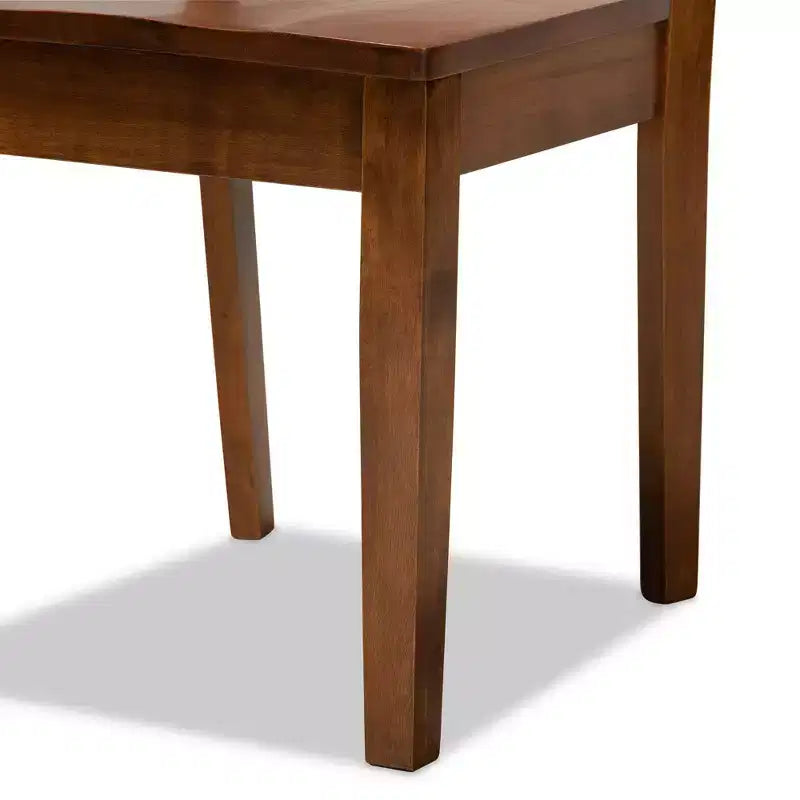 Juego de 2 sillas de comedor de madera Gervais en color marrón - Baxton Studio