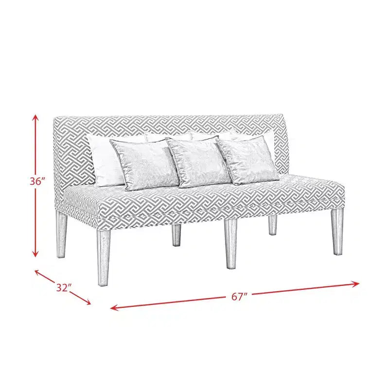 Sofá para comedor tapizado Hayward gris - Picket House Furnishings