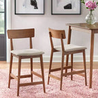 Juego de comedor de 5 piezas Newington Counter Height de Lifestorey, color nogal