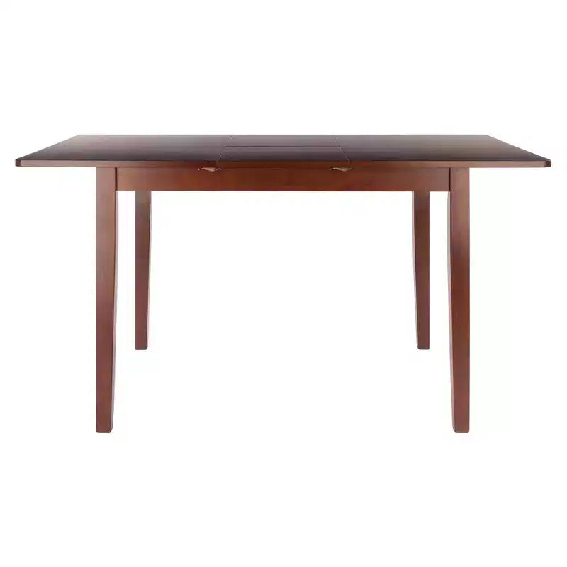 Mesa de comedor extensible Darren Nogal - Winsome: Extensión de mariposa autoalmacenable, Asientos para 6