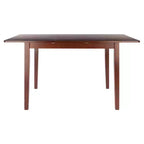 Mesa de comedor extensible Darren Nogal - Winsome: Extensión de mariposa autoalmacenable, Asientos para 6