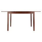 Mesa de comedor extensible Darren Nogal - Winsome: Extensión de mariposa autoalmacenable, Asientos para 6