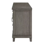 Mila Server Washed Gray - Steve Silver Co.: Estilo Contemporáneo, Acabado de Chapa, Puertas de Cristal, 3 Cajones