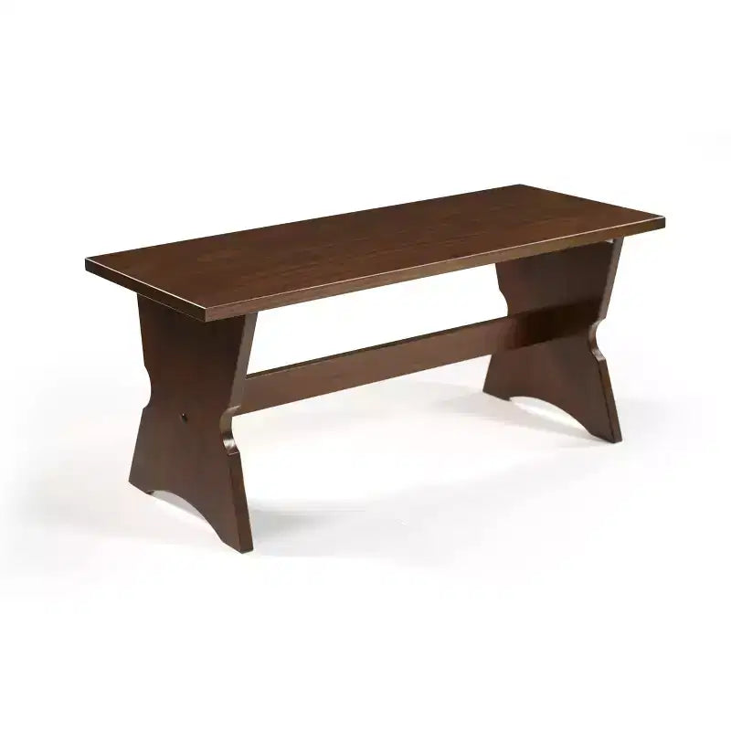Juego de comedor de rincón en forma de L Colby de 3 piezas con banco sin respaldo, color marrón - Linon: Estructura de madera, 5 asientos, base de caballete