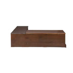 Juego de comedor de rincón en forma de L Colby de 3 piezas con banco sin respaldo, color marrón - Linon: Estructura de madera, 5 asientos, base de caballete