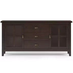 Aparador buffet grande Stratford de color castaño oscuro - WyndenHall