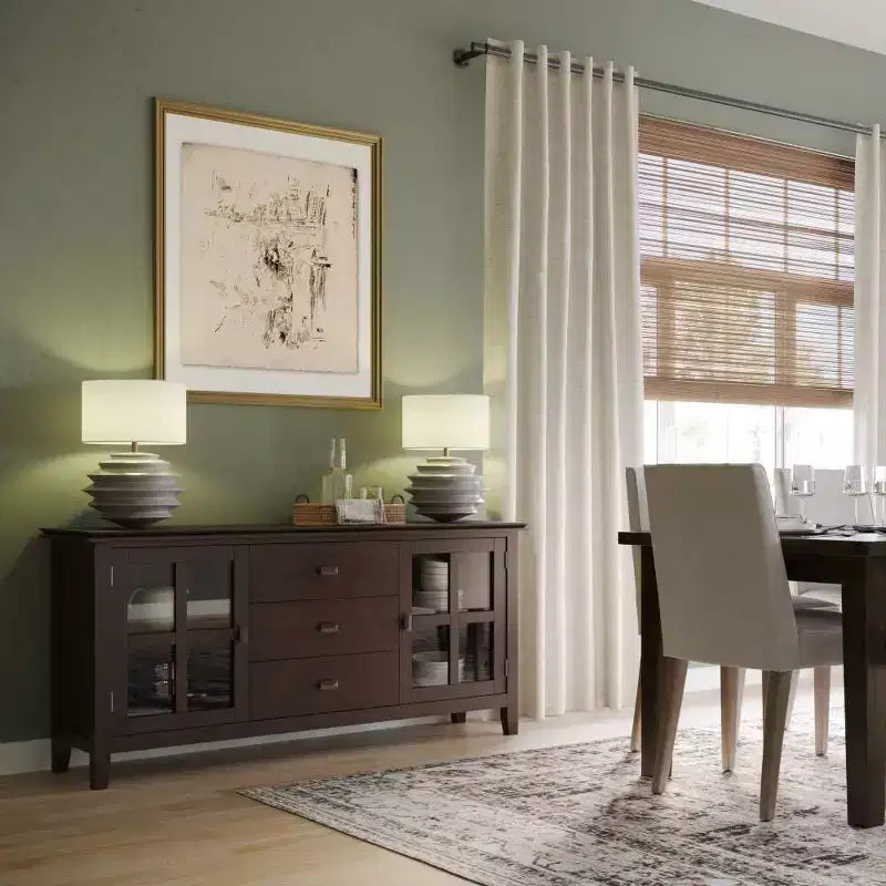 Aparador buffet grande Stratford de color castaño oscuro - WyndenHall