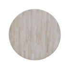 Mesa de comedor redonda con tablero abatible Blake de 42 pulgadas sin acabado - International Concepts: Compacta, con base de pedestal