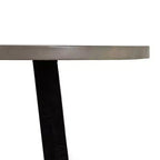 Mesa de comedor redonda de hormigón y acacia Manchester Modern, gris - Armen Living