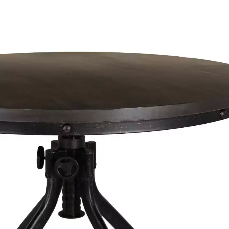 Mesa Powell Tormo de altura de barra, redonda, ajustable, gris