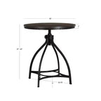 Mesa Powell Tormo de altura de barra, redonda, ajustable, gris