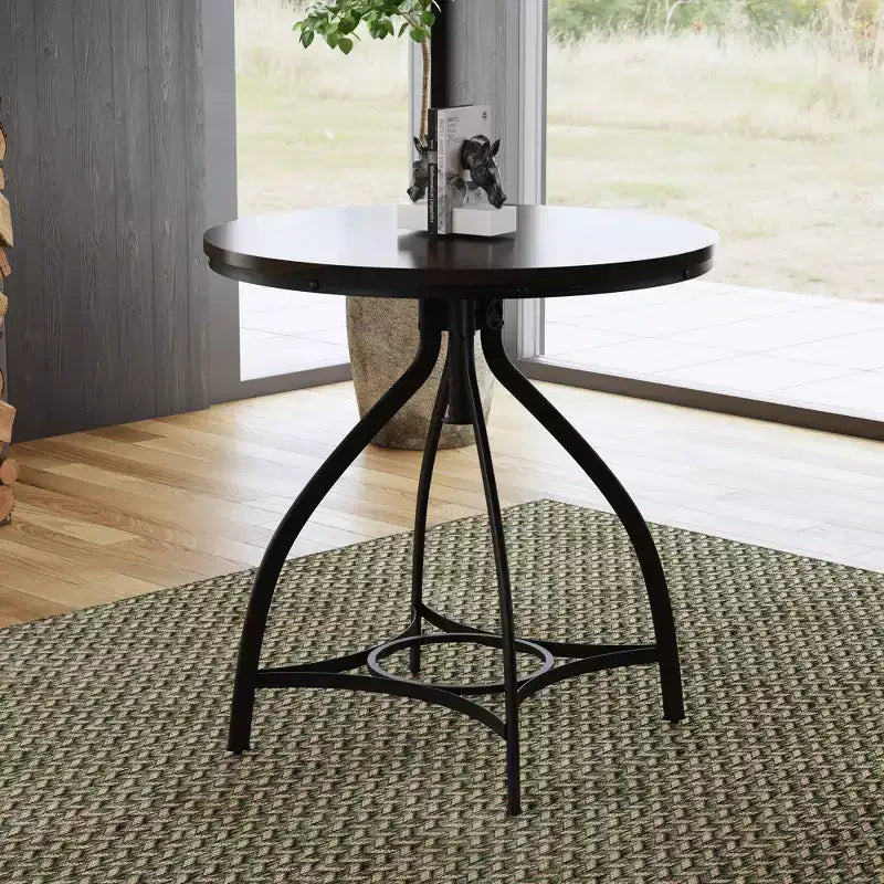 Mesa Powell Tormo de altura de barra, redonda, ajustable, gris