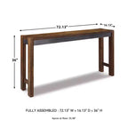 Mesa de comedor a la altura del mostrador Torjin de Signature Design by Ashley, color marrón: estilo industrial urbano, metal pavonado envejecido, 3 plazas