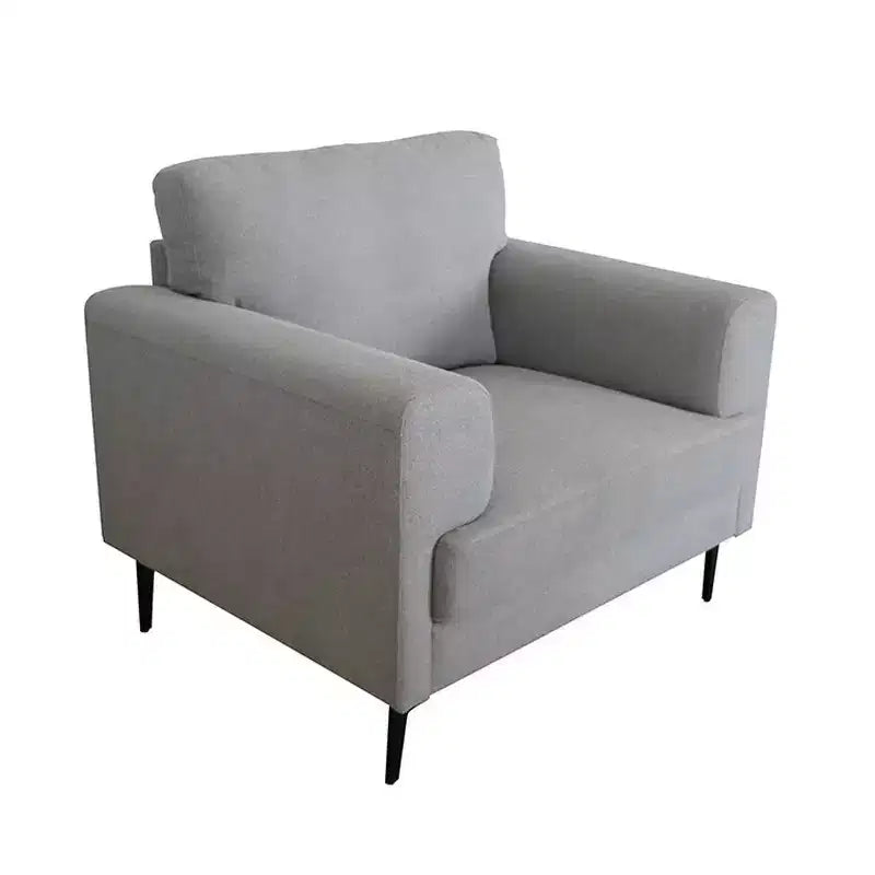 Sillón Kyrene de 41" de lino gris claro - Acme Furniture: Sillón auxiliar tapizado con patas de metal