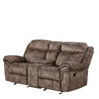 Sofá Zubaida de Acme Furniture en terciopelo bicolor chocolate