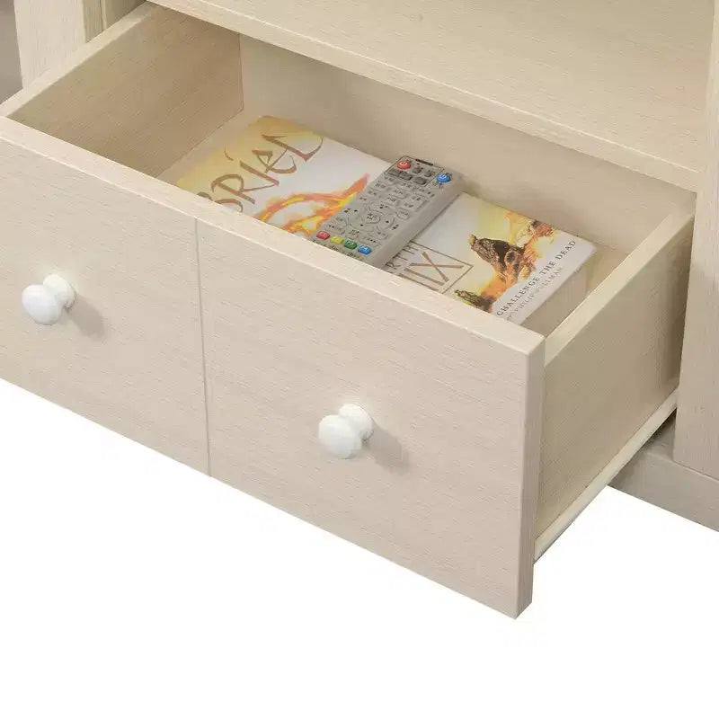Mueble para TV con 1 cajón Newport Park Lane para televisores de hasta 65": vitrinas de cristal, organizador de cables - Breighton Home