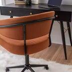 Silla de oficina Prestwick de Linon, color caramelo