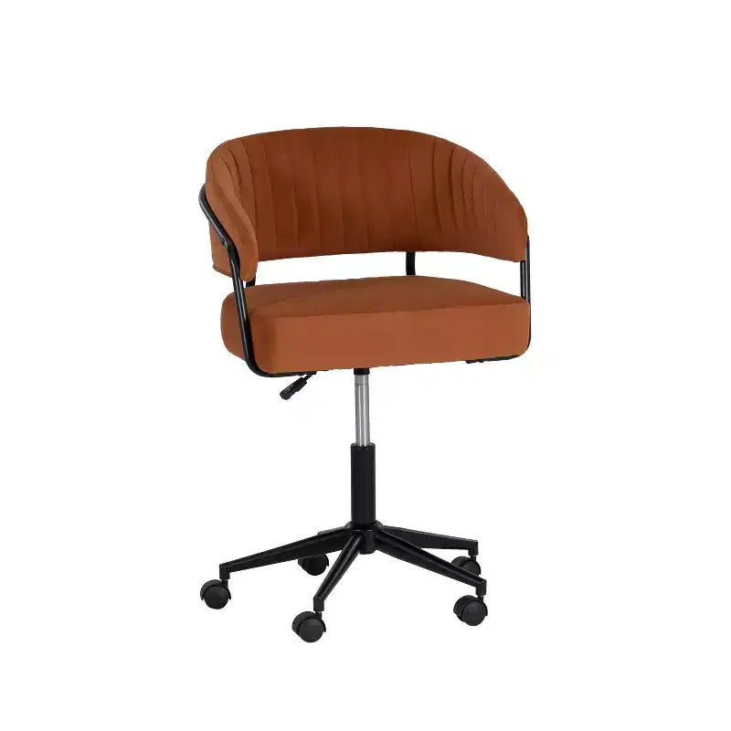 Silla de oficina Prestwick de Linon, color caramelo