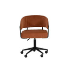 Silla de oficina Prestwick de Linon, color caramelo