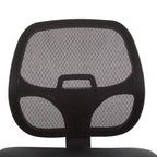 Sillón de oficina ergonómico negro - OSP Home Furnishings: Giratorio, Soporte lumbar de malla, Altura ajustable
